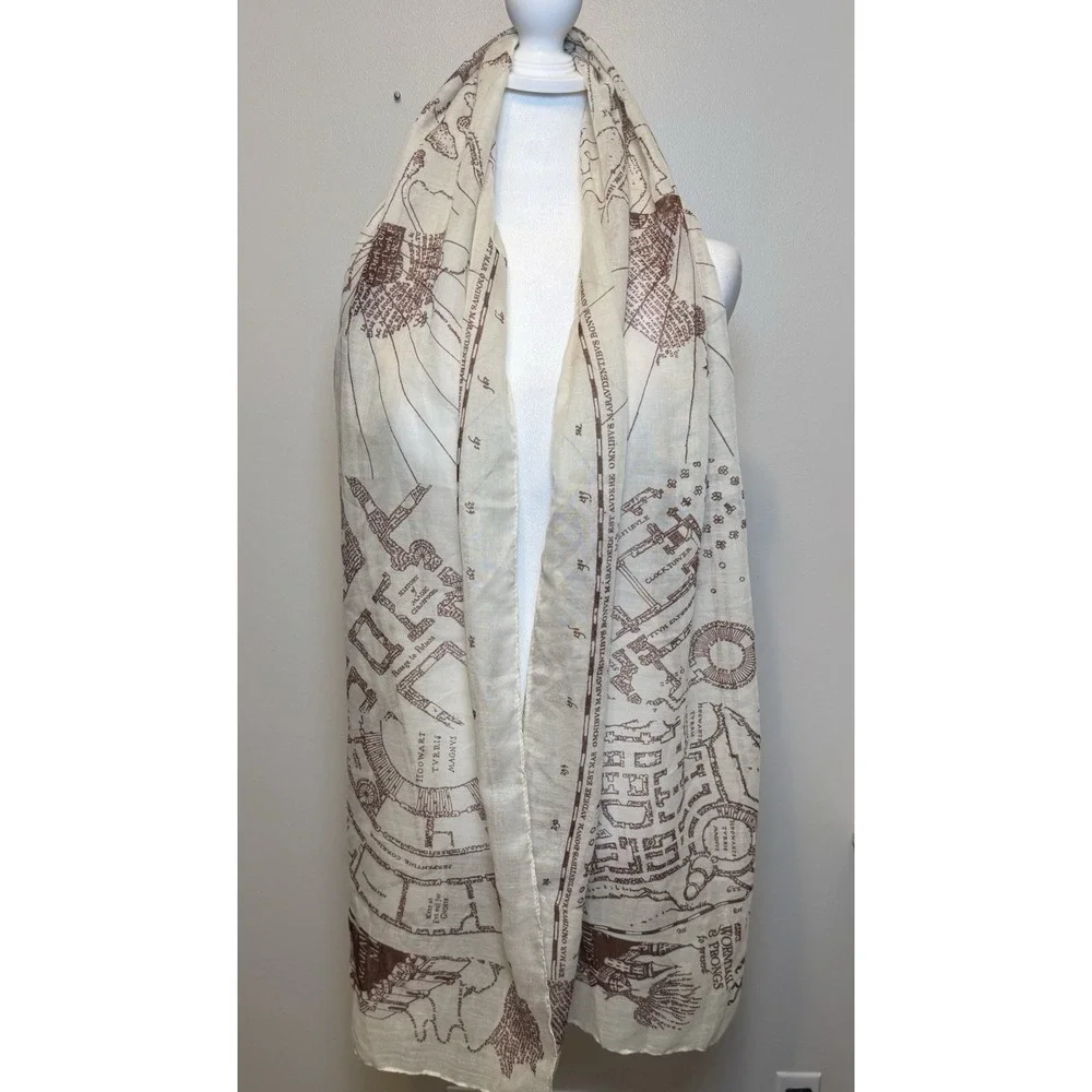 Marauders Map Mischief Makers Scarf, Wizarding Trunk, Harry Potter, Hogwarts HP